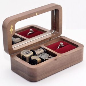 Personalized Wooden Music Box with Jewelry box