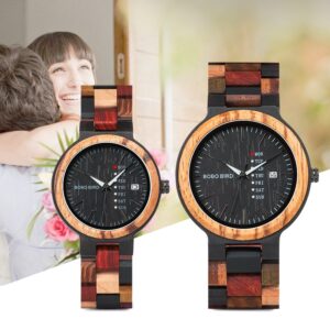 Wooden Watch Lover Colorful Wooden Band for Couples