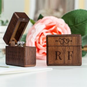 Personalized Lighter Shape  Single Wooden Ring Box